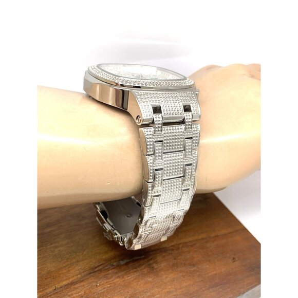 JBW Men's Watch J6380D Heist Diamond Quartz Silver Dial Stainless Steel 45mm - Picture 13 of 15